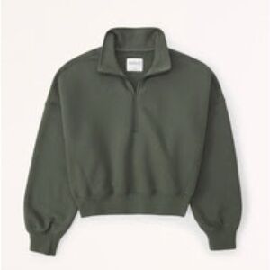 Abercrombie Sunday Half-Zip Olive Pullover